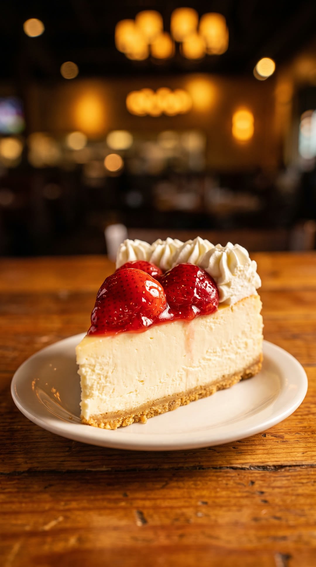 Rebanada de cheesecake de fresa